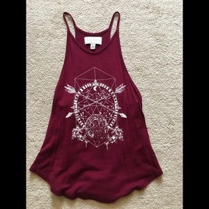 Geometric moon design crop top